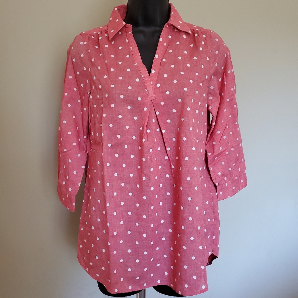 Fig Peach Peplum Blouse